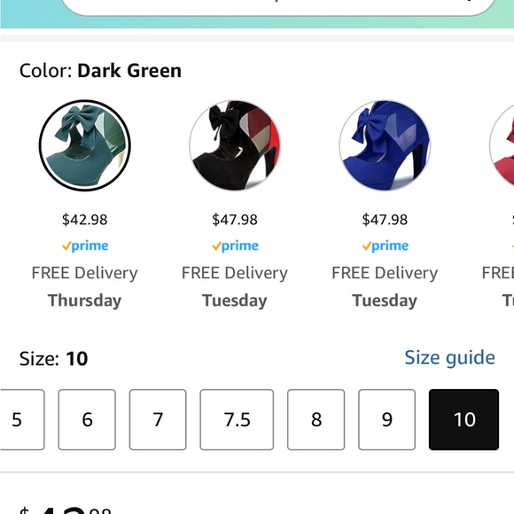 Retro Teal Platform Women's Bow Peep Toe Heels Vegan - Picture 10 of 10